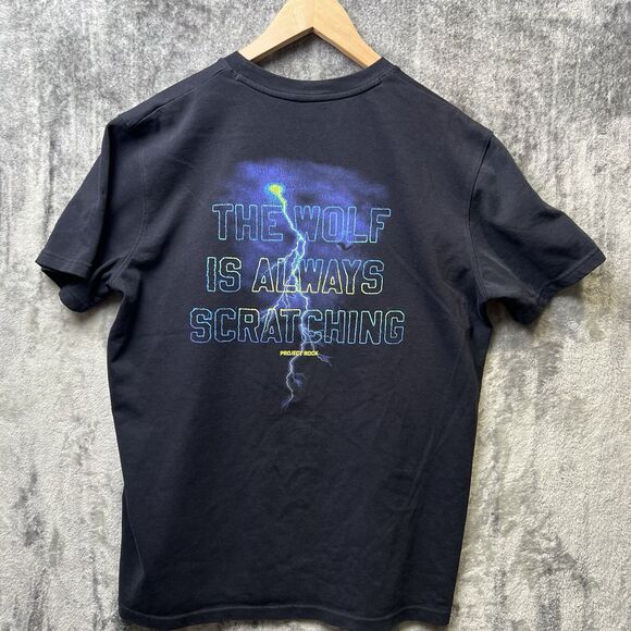 Under Armour Project Rock Wolf Heavyweight‎ Mens M 1379752 Black T-Shirt - Picture 6 of 7